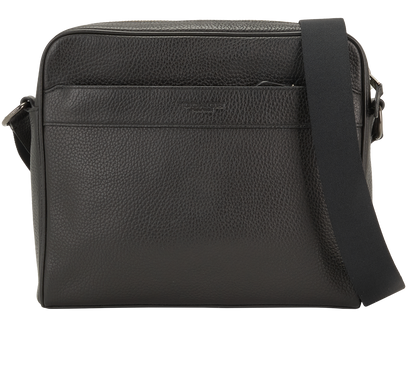 Classic Messenger, &pound;150, Handbags, Black, Leather, Front view